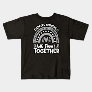 Diabetes Awareness We Fight Together Kids T-Shirt